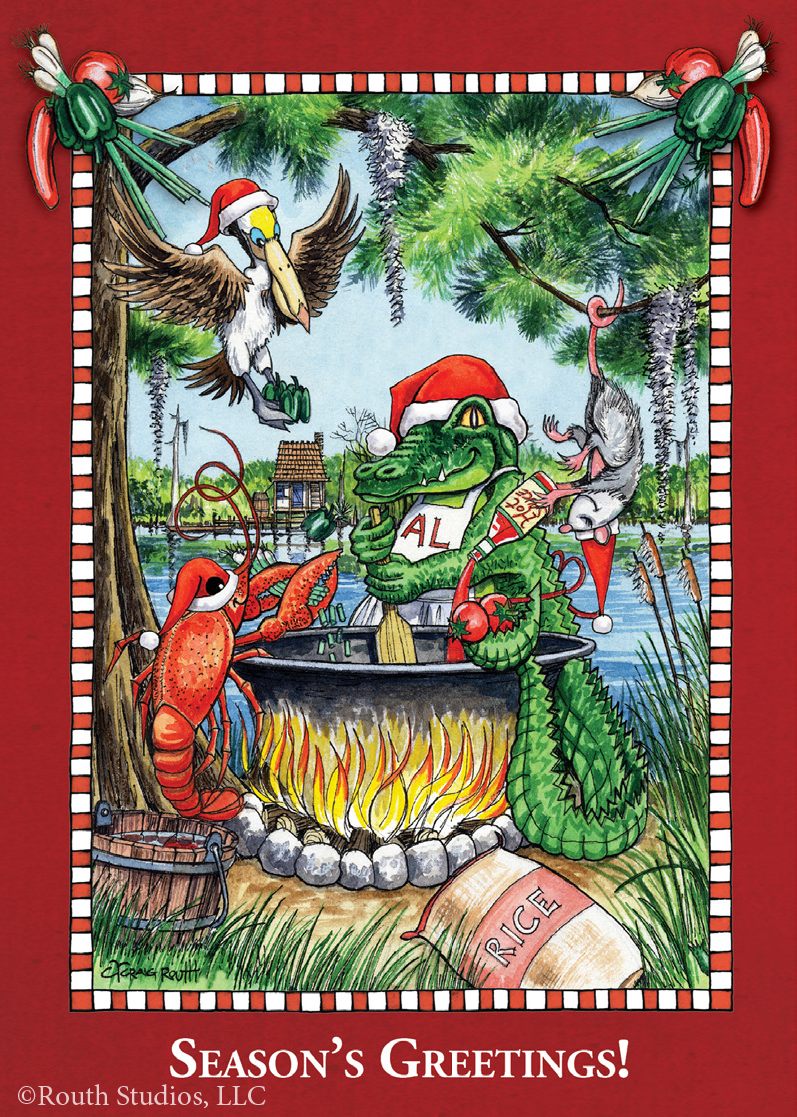 Cajun Christmas Holiday Cards
